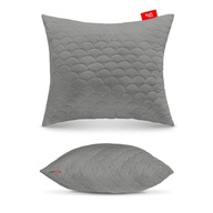 ANTALERGICKÝ VANKÚŠ 60X70 cm NA SPANIE NA Zips, PREŠÍVANÝ, SIVÝ Z POĽSKA ANTALERGICKÝ VANKÚŠ 60X70 cm NA SPANIE NA Zips, PREŠÍVANÝ, SIVÝ Z POĽSKA