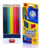 Astra Trojuholníkové ceruzky 12 farieb