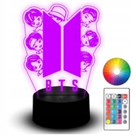 LED NOČNÁ LAMPA K-POP BTS 3D DARČEK NÁZOV LED NOČNÁ LAMPA K-POP BTS 3D DARČEK NÁZOV