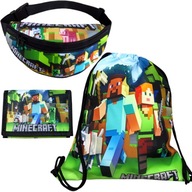 Set MINECRAFT Bag Wallet Taška do pása KVALITA Set MINECRAFT Bag Wallet Taška do pása KVALITA