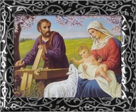 OBRAZ 39x49 SVÄTÁ RODINA JEŽIŠ ČIERNY RÁM OBRAZ 39x49 SVÄTÁ RODINA JEŽIŠ ČIERNY RÁM