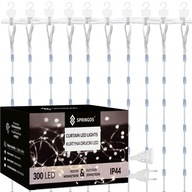 SVETELNÁ ZÁPONA 300 LED 3x3m elektrické ICILS LAMPY GARLANDY KÁBLE NA DIAĽKOVÉ OVLÁDANIE SVETELNÁ ZÁPONA 300 LED 3x3m elektrické ICILS LAMPY GARLANDY KÁBLE NA DIAĽKOVÉ OVLÁDANIE