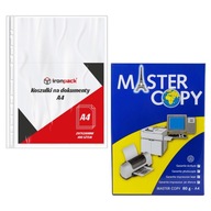 Sada obalov na dokumenty A4 + 80g papier do kopírky Ream Sada obalov na dokumenty A4 + 80g papier do kopírky Ream