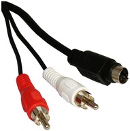 2 x RCA - SVHS S-Video - 2 x RCA cinch 1,5 m kábel