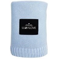 LULLALOVE BAMBUSOVÁ tkaná prikrývka BABY BLUE 80x100 CM LULLALOVE BAMBUSOVÁ tkaná prikrývka BABY BLUE 80x100 CM