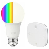 E27 smart LED RGB CCT žiarovka Biela SMART sada diaľkového ovládača IKEA TRADFRI E27 smart LED RGB CCT žiarovka Biela SMART sada diaľkového ovládača IKEA TRADFRI