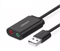 Externá USB zvuková karta UGREEN 15cm čierna
