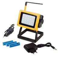 Konštrukcia LED reflektora dobíjateľná 3x 18650 + dve nabíjačky Konštrukcia LED reflektora dobíjateľná 3x 18650 + dve nabíjačky