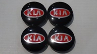 4x Krytky, emblémy na ráfiky KIA 56 mm, čierna a červená 4x Krytky, emblémy na ráfiky KIA 56 mm, čierna a červená