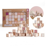 CLASSIC WORLD Drevené kocky Pastelové puzzle Učenie sa počítať vzor písmen CLASSIC WORLD Drevené kocky Pastelové puzzle Učenie sa počítať vzor písmen