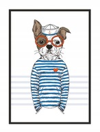 OBRAZOVÝ PLAGÁT V RÁME 33x43 cm Pes Hipster P1539 OBRAZOVÝ PLAGÁT V RÁME 33x43 cm Pes Hipster P1539