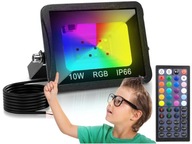 Farebné halogénové svietidlo Vodotesné LED RGB 10W + diaľkové ovládanie Farebné halogénové svietidlo Vodotesné LED RGB 10W + diaľkové ovládanie