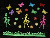 Jarné letné motýle dekorácie okien školské tabule