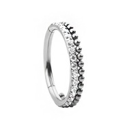 Titánový ozdobný prsteň CLICKER helix lastúra 1,2/10 Titánový ozdobný prsteň CLICKER helix lastúra 1,2/10