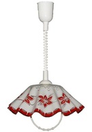Kuchynská lampa PLEXI, biela, vzor 6, ČERVENÉ plexi Kuchynská lampa PLEXI, biela, vzor 6, ČERVENÉ plexi
