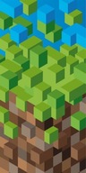 Plážová osuška 70x140 Minecraft Pixel zelená hnedá detská bavlna