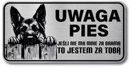 Pozor psov znak - nemecký ovčiak Pozor psov znak - nemecký ovčiak