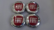 4x Stredové kryty, emblémy, pre FIAT 60 mm červené ráfiky 4x Stredové kryty, emblémy, pre FIAT 60 mm červené ráfiky