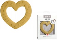 Podbradníky Baby Bitie Heart Hryzátko horčica 3m+ Podbradníky Baby Bitie Heart Hryzátko horčica 3m+
