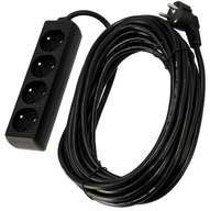 Predlžovacia zásuvka 4 zásuvky 10m 16A 3680W 3*1,5mm2 BK Predlžovacia zásuvka 4 zásuvky 10m 16A 3680W 3*1,5mm2 BK