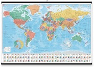 Plagát Mapa sveta s vlajkami 91,5x61 cm Plagát Mapa sveta s vlajkami 91,5x61 cm