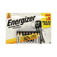 Alkalická batéria LR03 AAA Power Energizer - 8 ks Alkalická batéria LR03 AAA Power Energizer - 8 ks