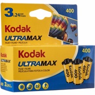 3x 24 fotografií 24x Film Color Film Color Negatív KODAK Ultramax Cartridge