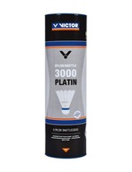 VICTOR 3000 PLATIN nylonové badmintonové loptičky, biele, dostupné, 6 ks
