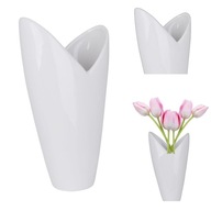 Biela váza do obývačky CERAMIC CLASSIC 20 cm