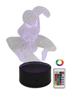 LED 3D LAMPA 16 FARIEB SPIDERMAN DEŇ DETÍ
