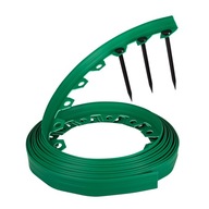 Obruba záhradného trávnika, plast, 30 metrov, zelená, 4 cm