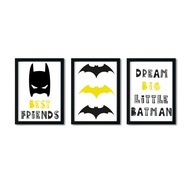 Sada 3 plagátov A4 Batman Superhrdina č.2 Sada 3 plagátov A4 Batman Superhrdina č.2