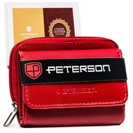 Malá kožená peňaženka Peterson pre ženy, peňaženka s RFID sponou Malá kožená peňaženka Peterson pre ženy, peňaženka s RFID sponou