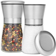 Keramický mlynček na mletie soli, korenia, korenia, 180 ml, INOX HOUSING, 2 ks. Keramický mlynček na mletie soli, korenia, korenia, 180 ml, INOX HOUSING, 2 ks.