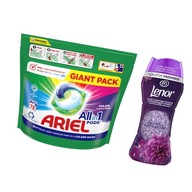 ARIEL kapsule na pranie všetko v 1 72 ks + LENOR perličky s vôňou ametystu ARIEL kapsule na pranie všetko v 1 72 ks + LENOR perličky s vôňou ametystu