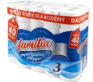 Toaletný papier FAMILIA 3 vrstvy 40 roliek biely