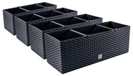 4x Kvetináč 50cm ratanový oplet DRT500 Antracit 4x Kvetináč 50cm ratanový oplet DRT500 Antracit