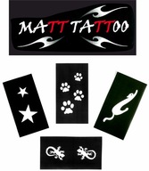 10ks Tetovacie šablóny HENNA GLITTER TATTO výber