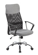 Otočná kancelárska stolička, chrómové nohy, vysoké podrúčky