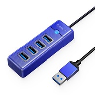 USB 3.0 hub 4-port Orico PW4U-U3-015-BL-EP