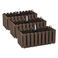3x balkónový box DDEF400W kvetináč so systémom 3x balkónový box DDEF400W kvetináč so systémom
