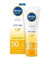 NIVEA Sun UV Face Anti Age Q10 krém proti vráskam SPF50 50ml NIVEA Sun UV Face Anti Age Q10 krém proti vráskam SPF50 50ml