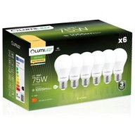 6x E27 LED žiarovka 10W = 75W 1055lm 3000K TEPLÁ BIELA PREMIUM EMC2 LUMILED 6x E27 LED žiarovka 10W = 75W 1055lm 3000K TEPLÁ BIELA PREMIUM EMC2 LUMILED