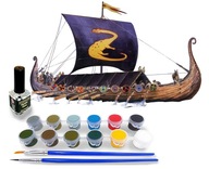 Model vikingskej lode Drakar Oseberg Paints Lepidlo