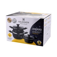 Sada hrncov s odolným povlakom Valdinox Amaro 6 ks. indukcia a plyn Sada hrncov s odolným povlakom Valdinox Amaro 6 ks. indukcia a plyn
