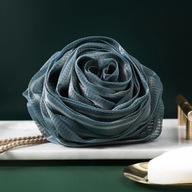 Žínka, špongia do kúpeľa v tvare ruže - námornícka modrá