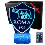 3D LED USB nočná lampa FC Roma Football