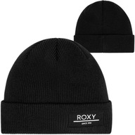 Teplá dámska mládežnícka rolovacia zimná čiapka ROXY Folker Beanie, čierna Teplá dámska mládežnícka rolovacia zimná čiapka ROXY Folker Beanie, čierna