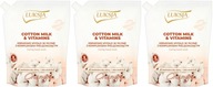 LUKSJA tekuté mydlo 900ml náplň BAVLNENÉ MLIEKO x3