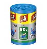 JAN NIEZBĘDNY EASY-PACK Vrecia na odpadky modré 60l 70 ks. JAN NIEZBĘDNY EASY-PACK Vrecia na odpadky modré 60l 70 ks.
